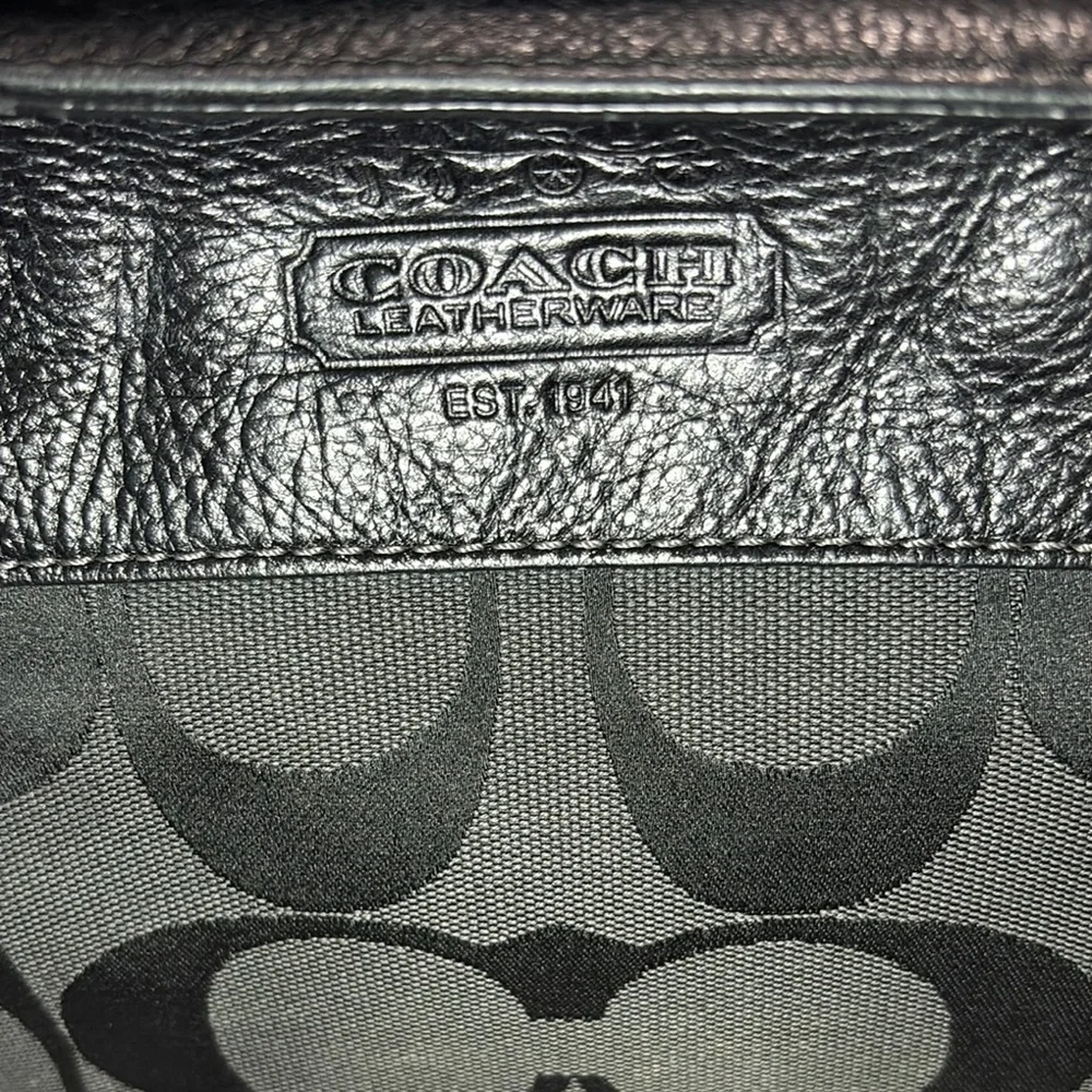 COACH Zoe Black Signature Jacquard Large Hobo Shoulder Bag #F12674 - Picture 3 of 15